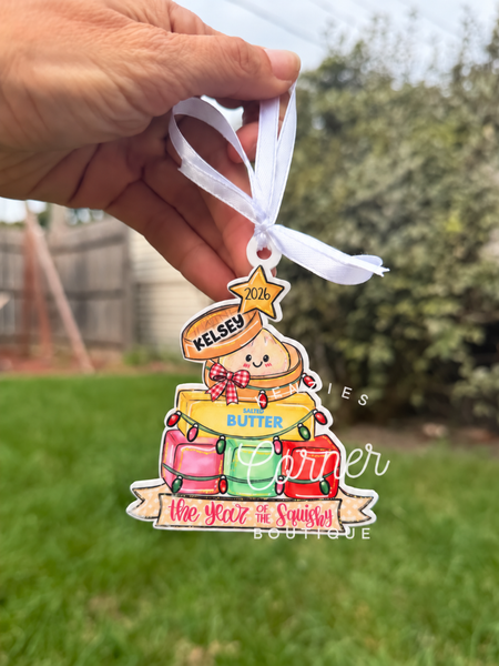 Blank acrylic Squishy TREE ornament MM