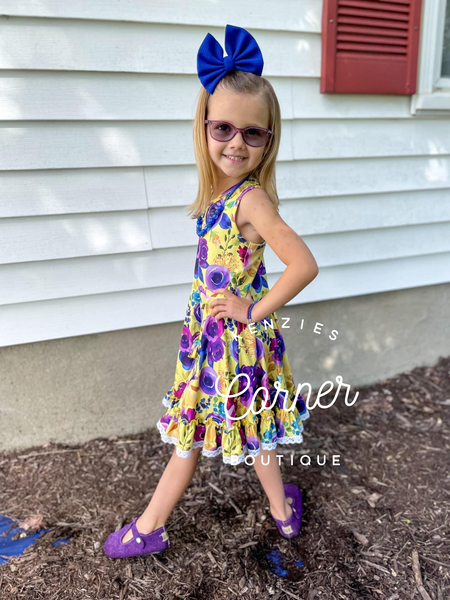 Yellow floral dress