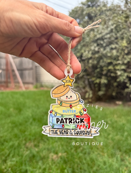 Blank acrylic Squishy TREE ornament MM