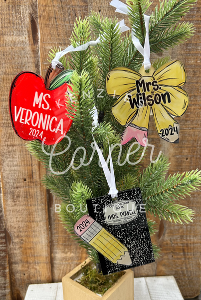 Blank Acrylic teacher ornaments