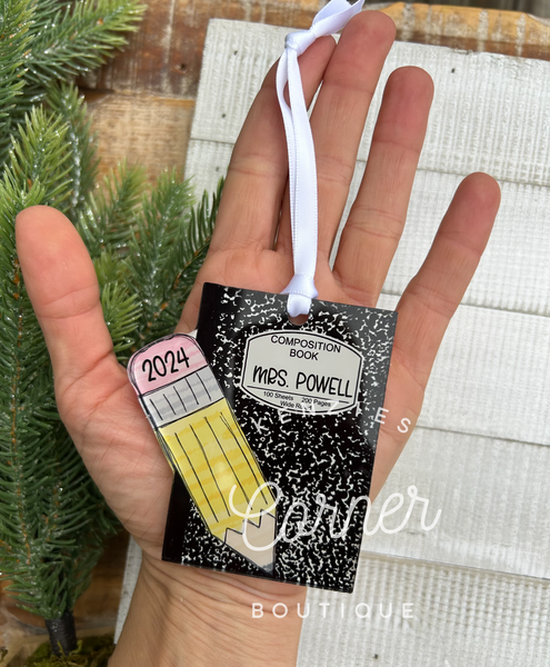 Blank Acrylic teacher ornaments