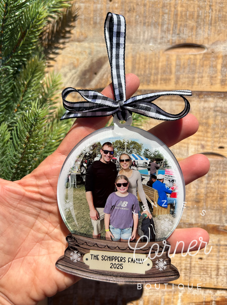 Blank Acrylic Snow globe ornament MM