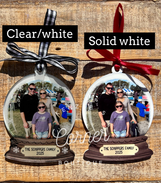 Blank Acrylic Snow globe ornament MM