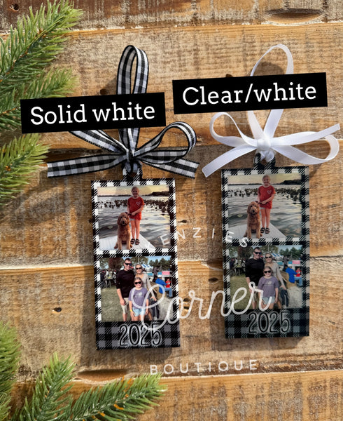 Blank Acrylic photo strip ornament MM