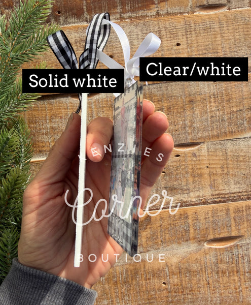 Blank Acrylic photo strip ornament MM