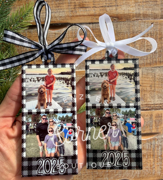 Blank Acrylic photo strip ornament MM