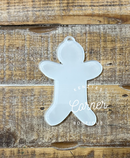 Blank Acrylic gingerbread ornaments