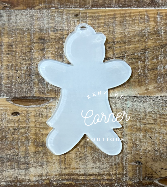 Blank Acrylic gingerbread ornaments