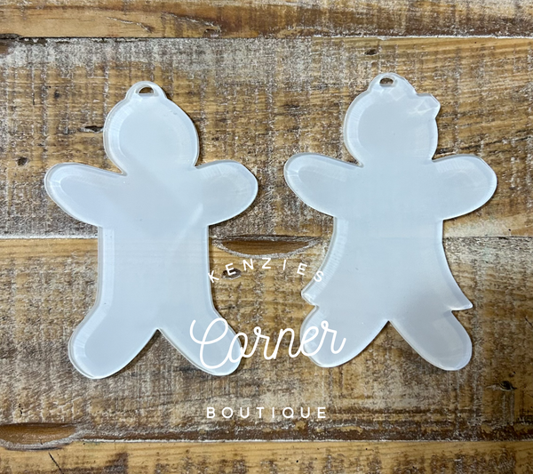 Blank Acrylic gingerbread ornaments