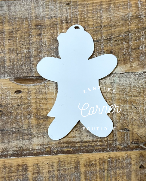 Blank Acrylic gingerbread ornaments