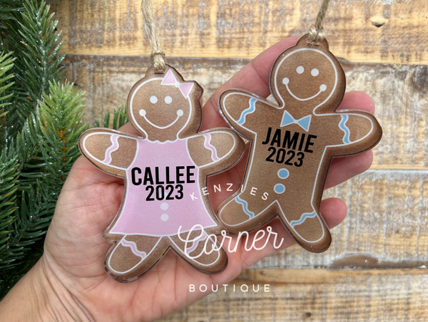 Blank Acrylic gingerbread ornaments