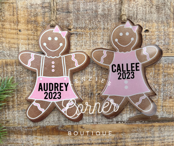 Blank Acrylic gingerbread ornaments