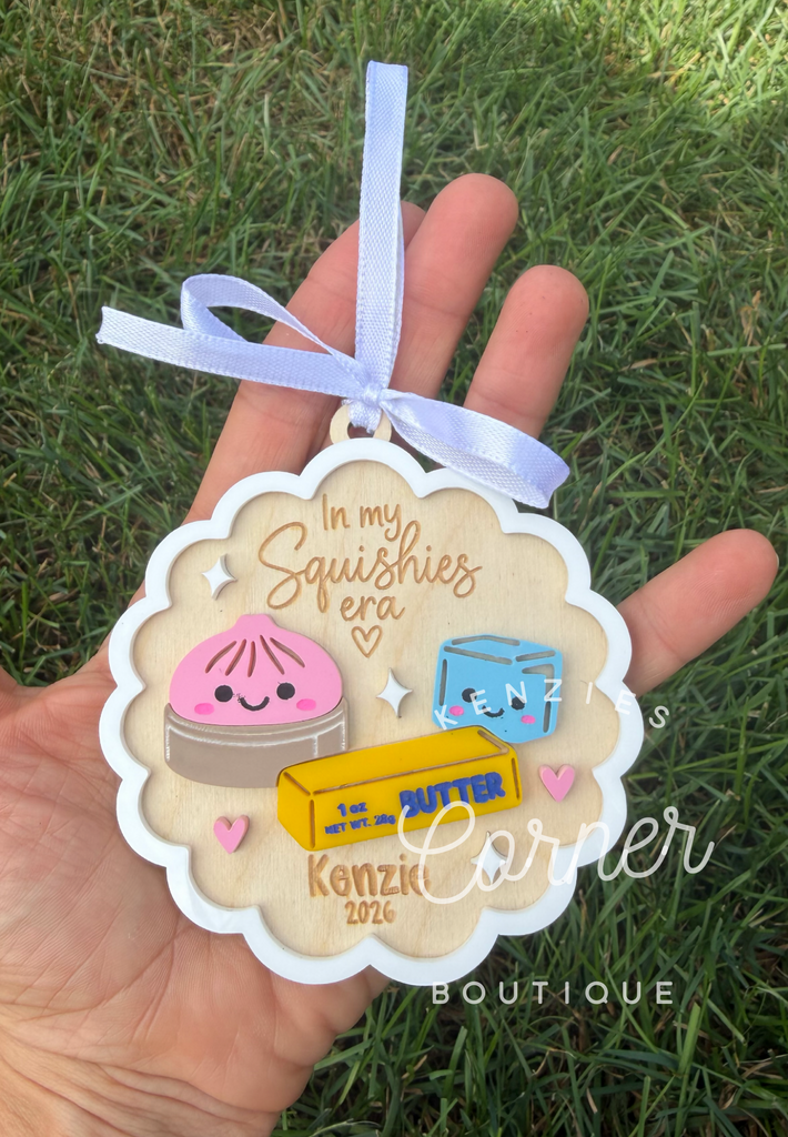 Customized Squishy wood and acrylic ornament