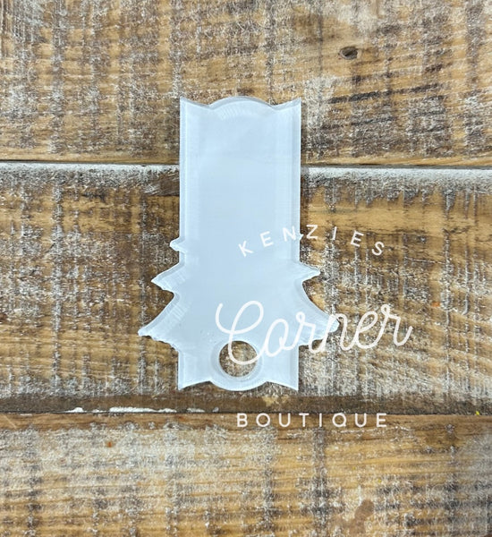 Blank Acrylic 40 oz name plate topper Christmas tree