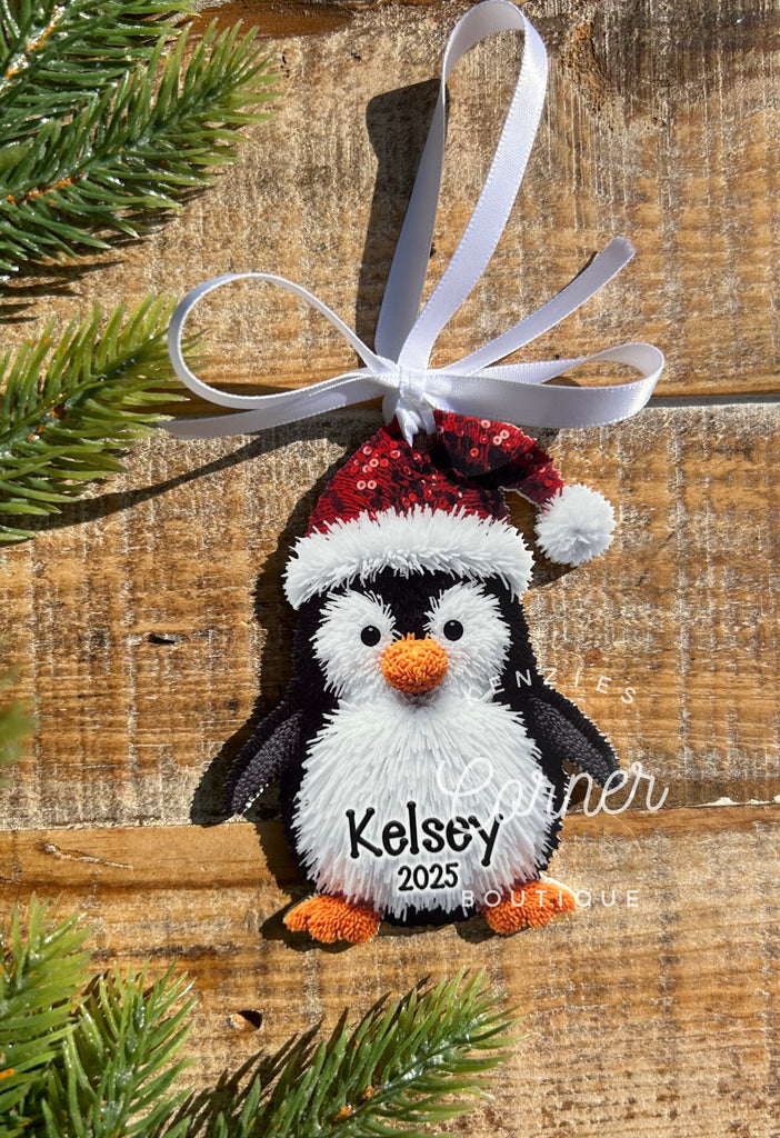 Blank Acrylic yarn Penguin ornament