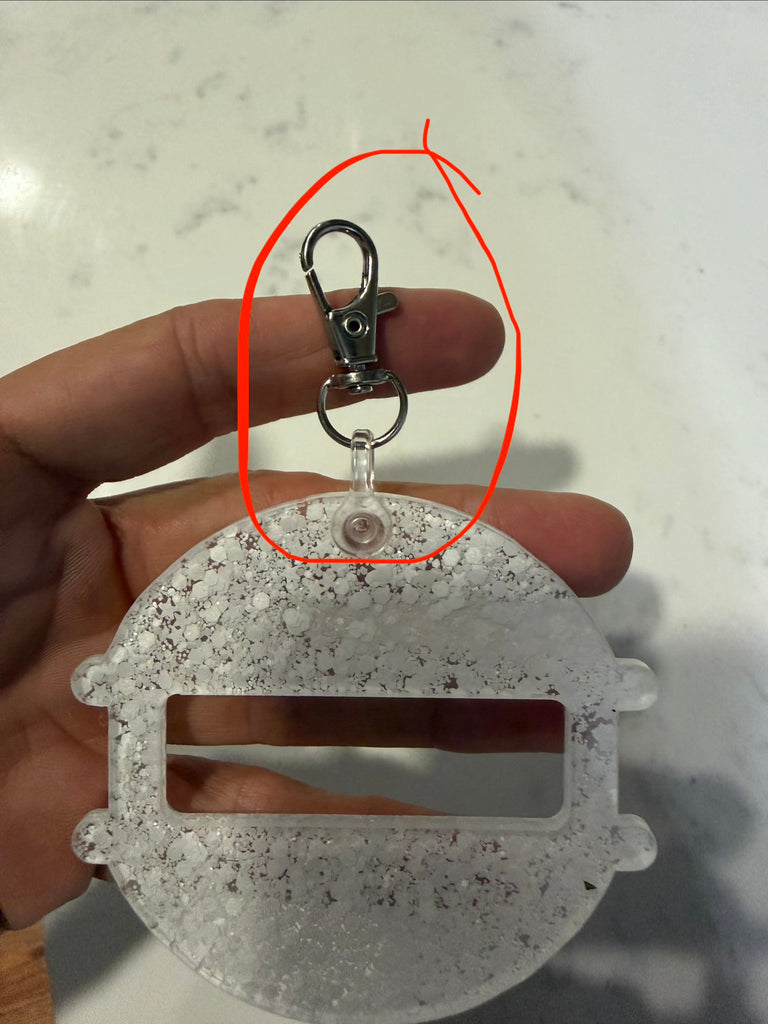 Lobster Claw and clear piece for the Keychain blanks