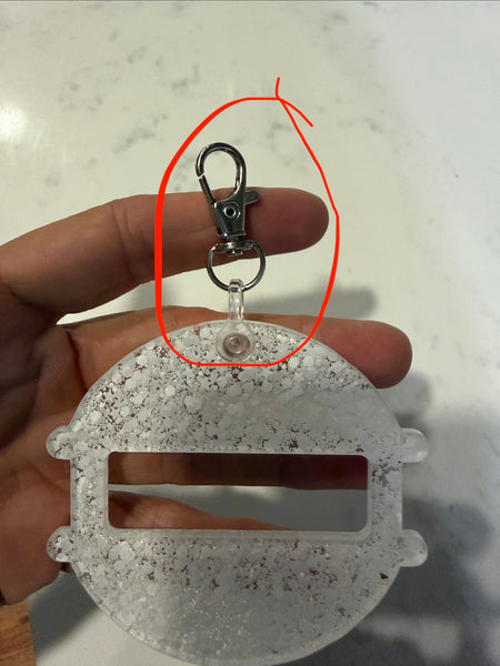 Lobster Claw and clear piece for the Keychain blanks