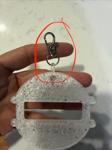 Lobster Claw and clear piece for the Keychain blanks