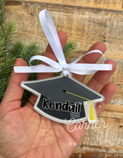 Blank Acrylic graduation hat ornament