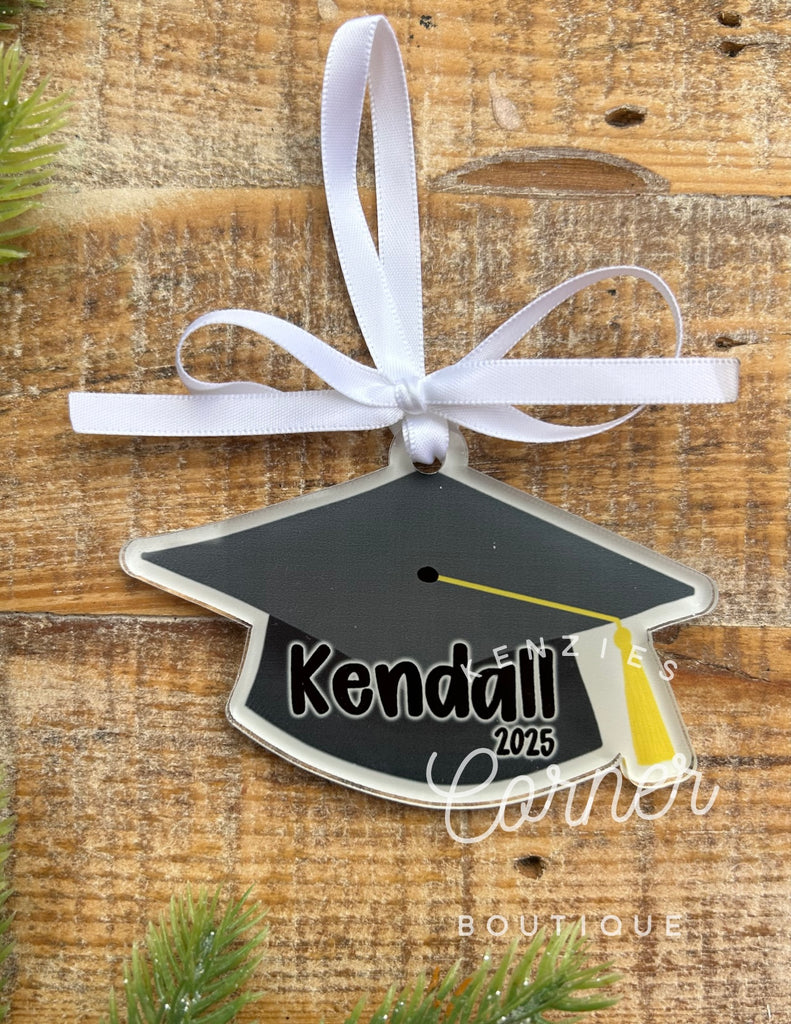Blank Acrylic graduation hat ornament