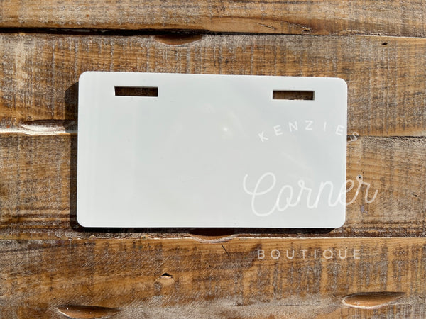 Blank Acrylic rectangle stroller tag