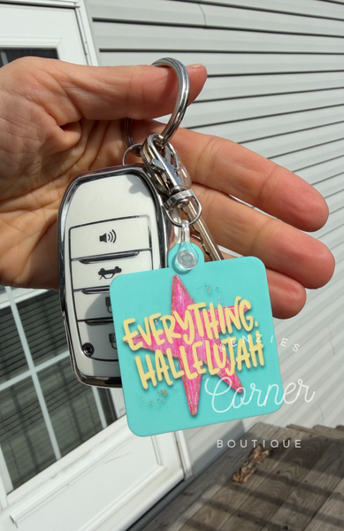 Blank Acrylic square keychain