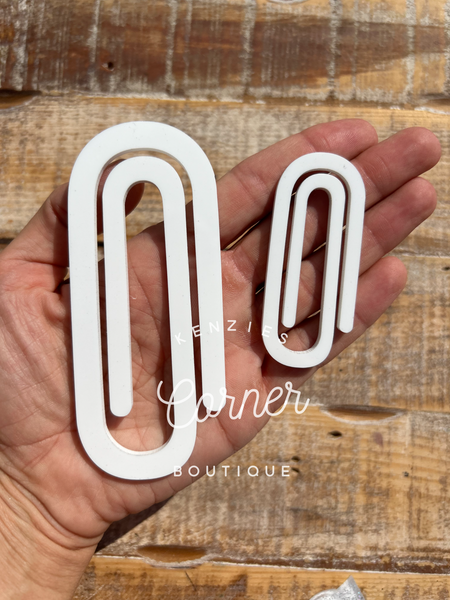 Blank Acrylic paper clip bookmark / bag clip paperclip