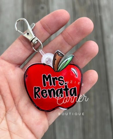 Customized Acrylic apple keychain