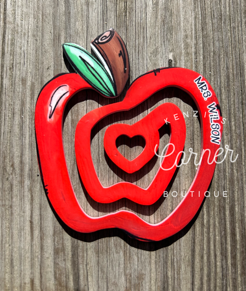 Customized Acrylic paper clip bookmark Apple