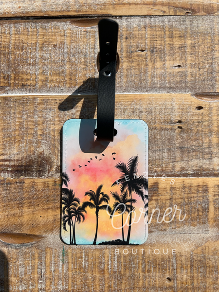 Blank sublimation faux leather double sided Luggage tag