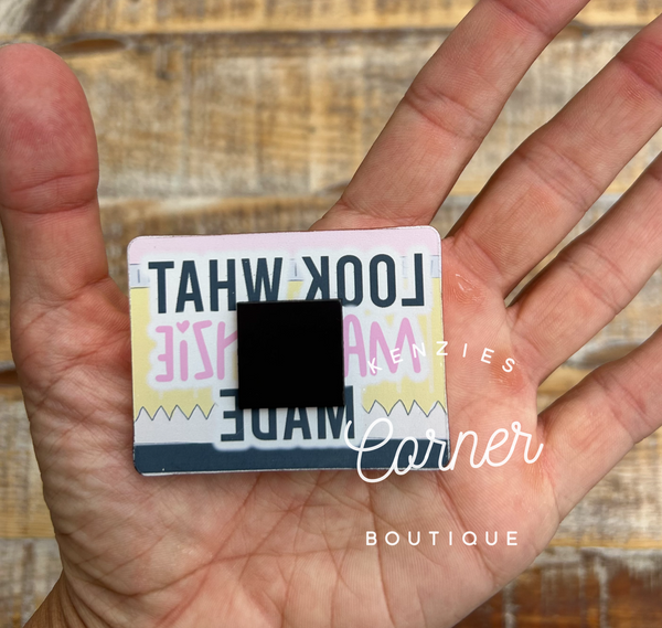 Blank Acrylic rectangle keychain or magnet