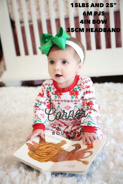 Christmas print top and bottom pajamas