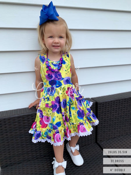 Yellow floral dress