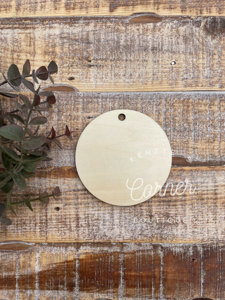 Blank Sublimation wood circle ornament