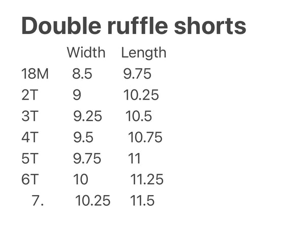 Light Gray double ruffle shorts