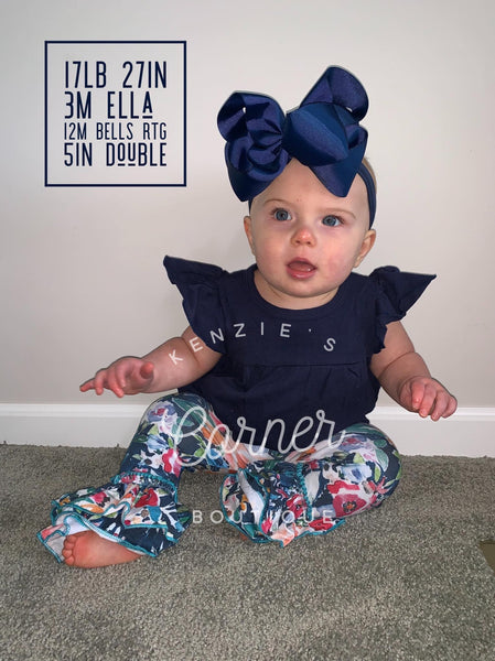 Navy Ella pearl dress