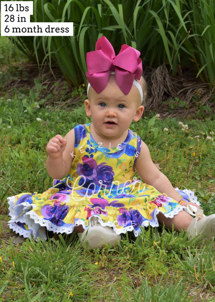 Yellow floral dress