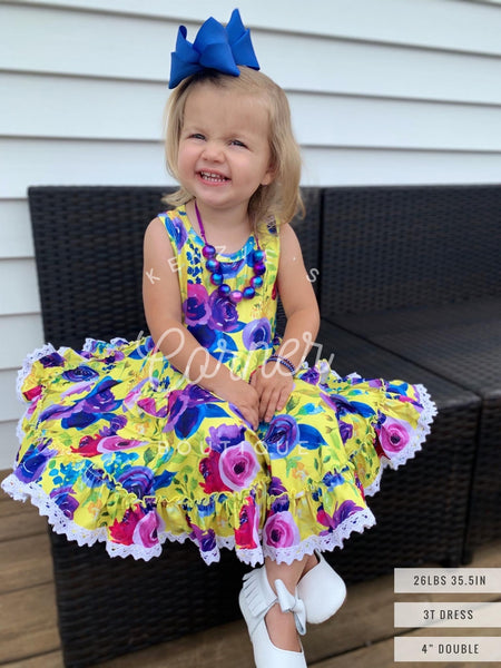 Yellow floral dress