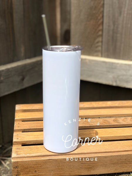 Blank 20 ounce gloss straight skinny tumblers for sublimation