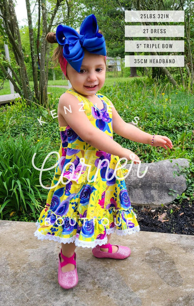 Yellow floral dress