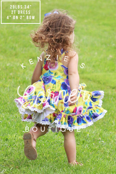 Yellow floral dress