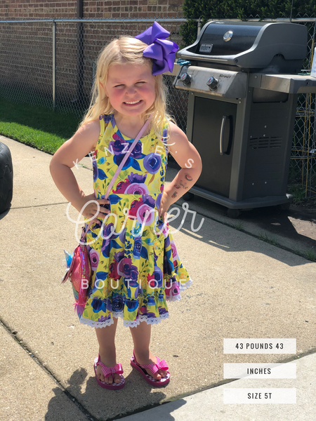 Yellow floral dress