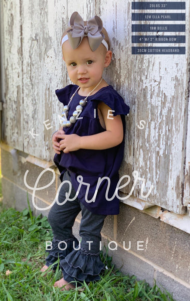 Navy Ella pearl dress