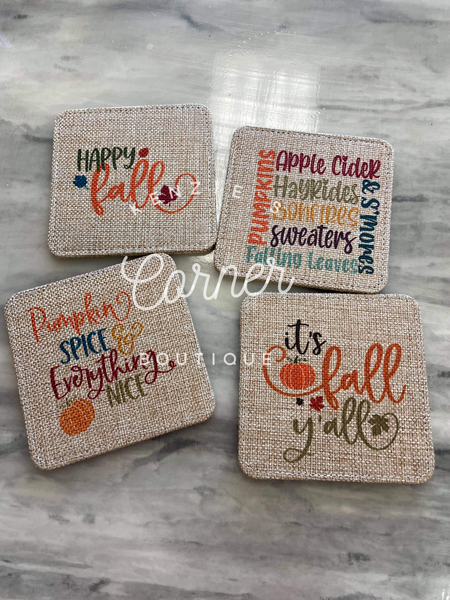 Blank sublimation burlap coasters (2)