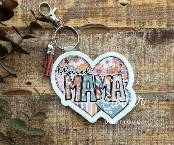 Blank Acrylic heart keychain