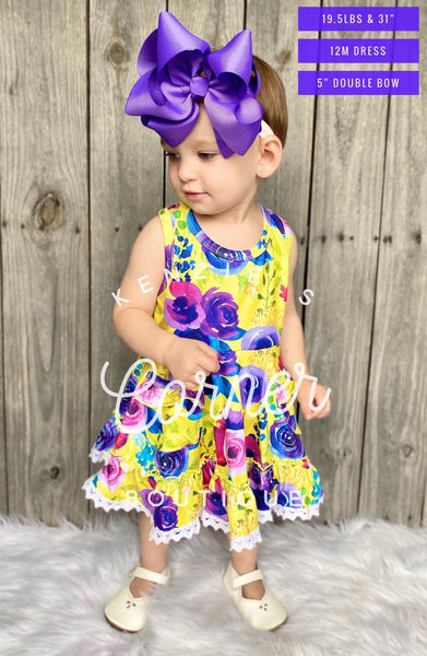 Yellow floral dress