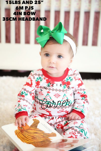 Christmas print top and bottom pajamas