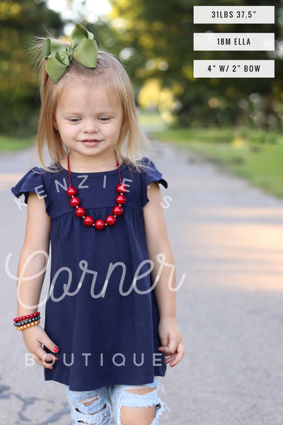 Navy Ella pearl dress