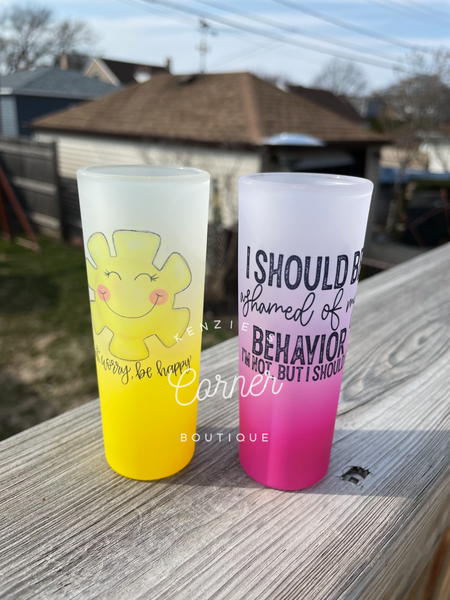 Blank 3 oz sublimation shot glass