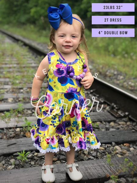 Yellow floral dress